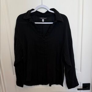 Urban Outfitters Black Button-Down Shirt